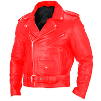 Brandon - Herren-Motorradjacke mit vielen Taschen in Rot