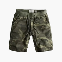 Herren-Fitness- und Freizeitshorts mit komfortablem Design in Militärgrün
