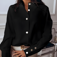 Alexia | Langärmlige Bluse für Damen | Oversize in Schwarz