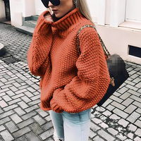 Brooke - Bequemer Rollkragenpullover in Orange