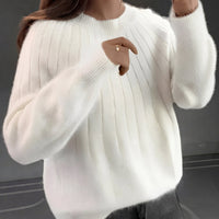 Cornelia - Angenehmer Pullover in Weiß
