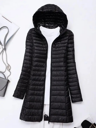 Damen Daunenjacke, faltbar und leicht mit Kapuze