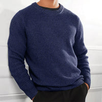 Bastian | Stylischer Pullover mit Rundhalsausschnitt für Herren in Blau
