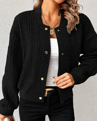 Kymbrea - Komfortable Jacke mit Knöpfen in Schwarz