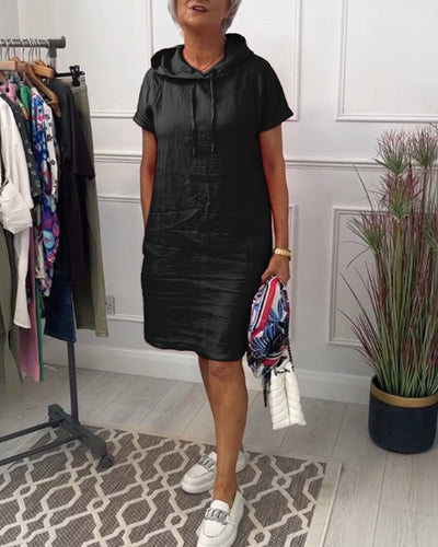 Fudus | Freizeitkleid Mit Kurzen Ärmeln Und Kapuze