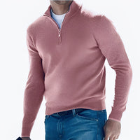 Nash - Freizeitpullover mit halbem Reißverschluss in Rosa
