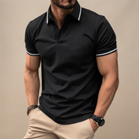 Javier - Lässiges Poloshirt in Schwarz
