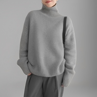 Anaise - Damen-Rollkragenpullover mit elegantem Stil in Grau