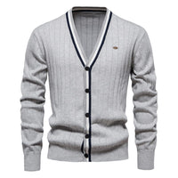 Sam - Elegante Strickjacken für Herren in Grau