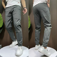 Leon | Premium Herren Cargo-Stretchhose in Dunkelgrau