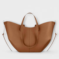 Aura | Damen Tragetasche Modern Tote Casual Alltag Urban Stilvoll in Hellbraun