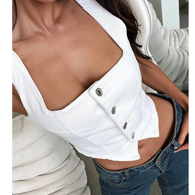 Norlyn | Modisches Ärmelloses Denim-Top – Stilvolle Eleganz für den Sommer