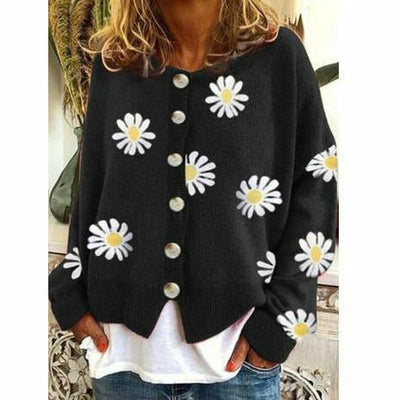 Heleno | Lässig bedruckter Strickmantel