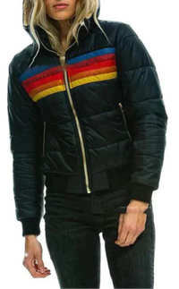 Hesterr – Plüschjacke für Damen in Schwarz