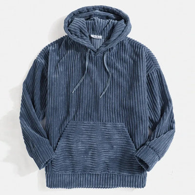 Hochwertige Cord-Kapuzenjacke für Herren