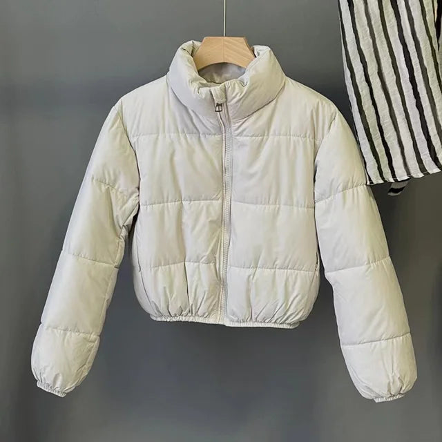 Gefütterter Crop-Mantel