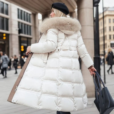 Luxuriöse warme Winter Parka mit veganem Pelz für Damen | Ideal für den Winter