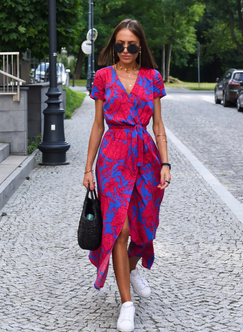 Arna - kleid mit blumendruck frühjahr/sommer