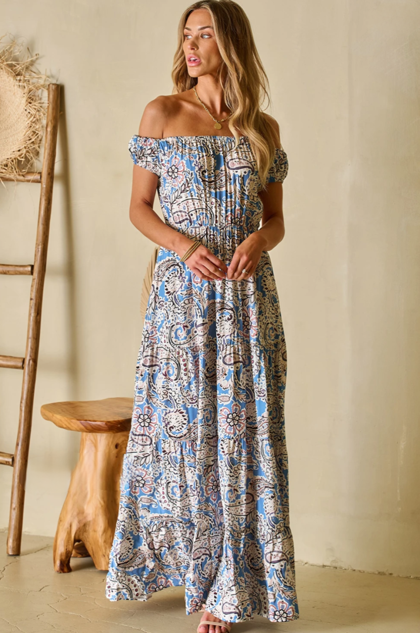 Fudus | Shoulder Boho Maxi Kleid