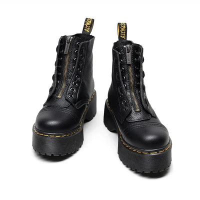 Reah | Plateaustiefel aus echtem Leder – Stilvoll und robust