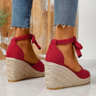Nini | Elegante Espadrille-Sandalen mit Schnürsenkeln für Damen