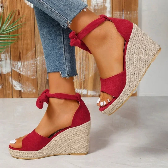 Nini | Elegante Espadrille-Sandalen mit Schnürsenkeln für Damen