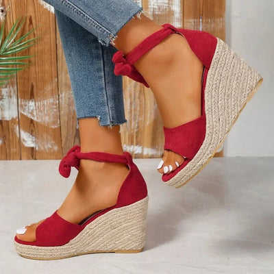 Nini | Elegante Espadrille-Sandalen mit Schnürsenkeln für Damen
