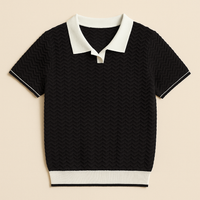 LUCA | POLOSHIRT AUS RICCIOTUCH in Schwarz