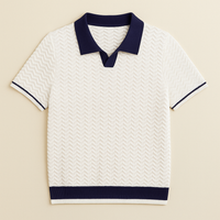 LUCA | POLOSHIRT AUS RICCIOTUCH in Weiß