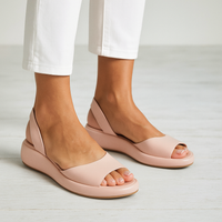 Avenria | Damen Komfortsandale Gepolstert Sommer Weich Orthopädisch in Rosa