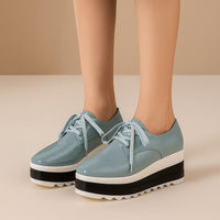 Arlea | Damen Plateau Sneaker Gepolstert Komfort Höhe Modern Trend in Blau