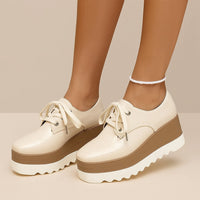 Arlea | Damen Plateau Sneaker Gepolstert Komfort Höhe Modern Trend in Beige