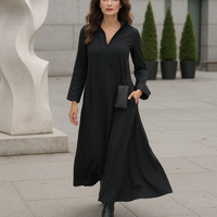 Emmi - Damen Maxikleid für den Abend mit elegantem Schnitt in Schwarz