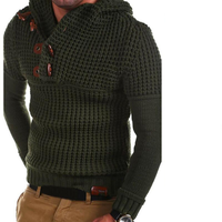 Kapuzenpullover aus gestrickter Wolle - GLENDEL in Grün