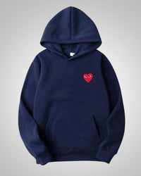 Theresa | Damen Bequemer Baumwoll Hoodie in Marineblau