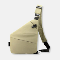 Liv | Sichere Schultertasche aus Nylon in Beige