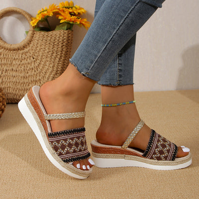 Holly | Elegante Sandalen mit Wellenmuster für Damen