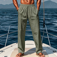 Timo | Atmungsaktive Baumwoll-Sporthose in Grau Grün