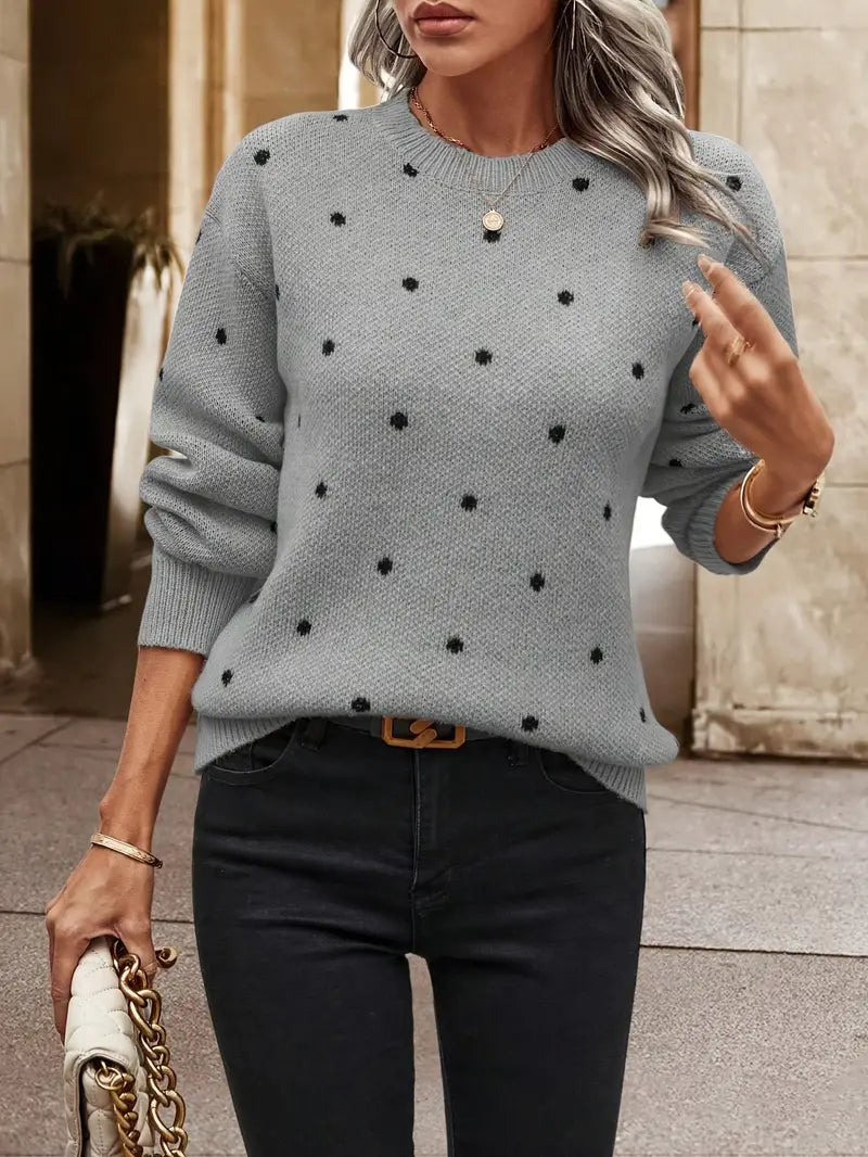Soppie | Gepunkteter Pullover mit langen Ärmeln
