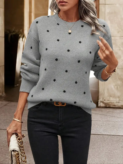 Soppie | Gepunkteter Pullover mit langen Ärmeln