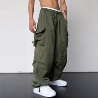 Kaleb - Aktuelle weite Cargohose in Grün