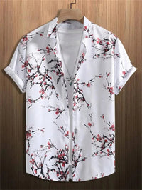 Tropisches 3D-Blumen-Hawaii-Hemd – Stil und Komfort in einem in Weiß