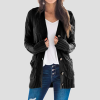 Josephine | Kabelstrick-Cardigan in Schwarz