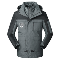 ESSENTIAL GESTEPPTE DOPPELJACKE - VEIL in Grau