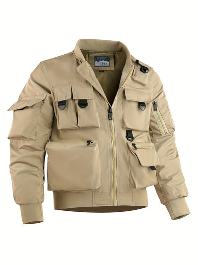 Taktische Mehrfach-Taschen Cargo Windbreaker Outdoor Jacke für Herren | Perfekt für Outdoor-Aktivitäten