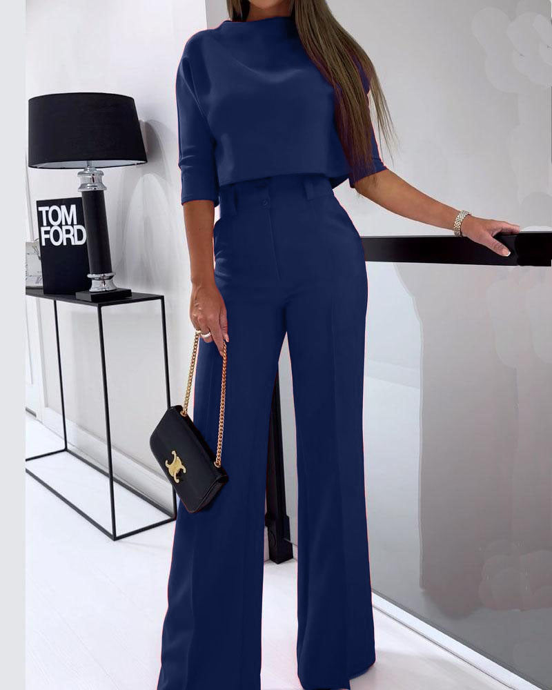 Fudus | Elegantes Freizeit Satz (oberteil + Hose)