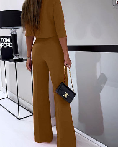 Fudus | Elegantes Freizeit Satz (oberteil + Hose)