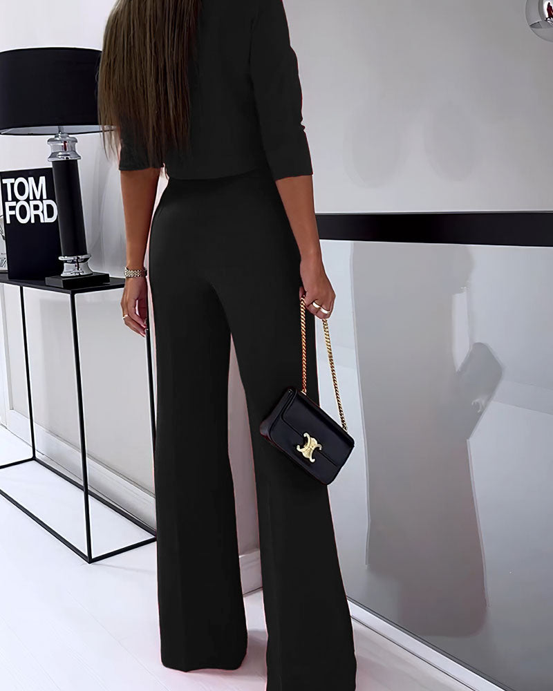 Fudus | Elegantes Freizeit Satz (oberteil + Hose)