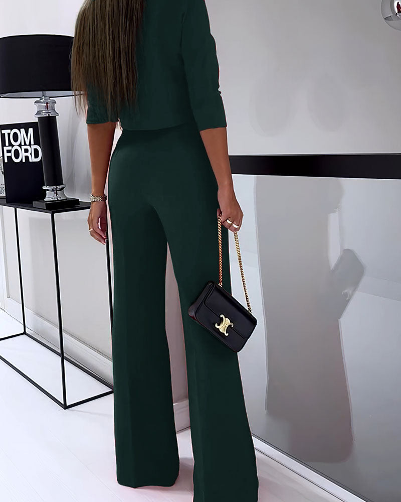 Fudus | Elegantes Freizeit Satz (oberteil + Hose)