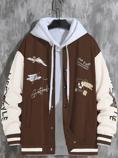 Baseballjacke mit Kapuze für Herren